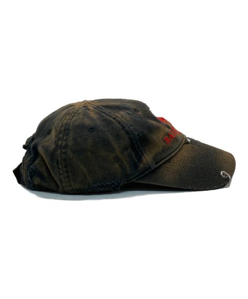 BALENCIAGA（バレンシアガ）BALENCIAGA (バレンシアガ) DESTROYED BB MOD CAP ブラック サイズ:L(59cm)の古着・服飾アイテム