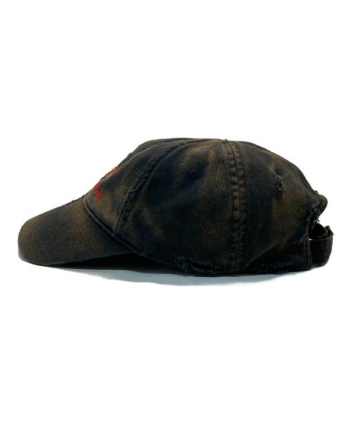 BALENCIAGA（バレンシアガ）BALENCIAGA (バレンシアガ) DESTROYED BB MOD CAP ブラック サイズ:L(59cm)の古着・服飾アイテム