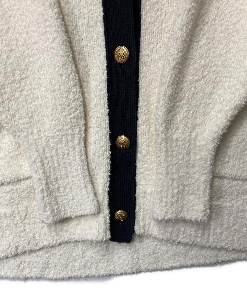 Spick and Span（スピックアンドスパン）Spick and Span (スピックアンドスパン) ファンシーヤーンバイカラーカーディガン アイボリー サイズ:FREEの古着・服飾アイテム