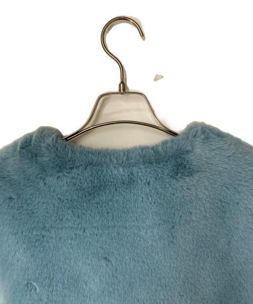 MARIED'OR（マリードール）MARIED'OR (マリードール) バックギャザーエコファーベスト ブルー サイズ:Iの古着・服飾アイテム