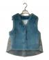 MARIED'OR（マリードール）の古着「バックギャザーエコファーベスト」｜ブルー
