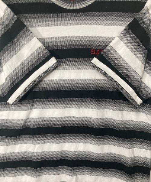SUPREME（シュプリーム）SUPREME (シュプリーム) Gradient Striped S/S TOP ホワイト×ブラック サイズ:Sの古着・服飾アイテム