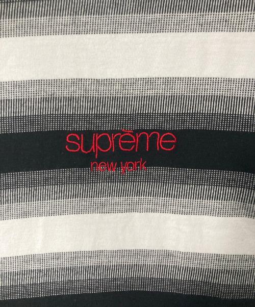 SUPREME（シュプリーム）SUPREME (シュプリーム) Gradient Striped S/S TOP ホワイト×ブラック サイズ:Sの古着・服飾アイテム