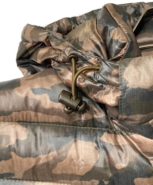 Pyrenex（ピレネックス）Pyrenex (ピレネックス) カモ柄フーデットダウンベスト オリーブ×ブラウン サイズ:36の古着・服飾アイテム
