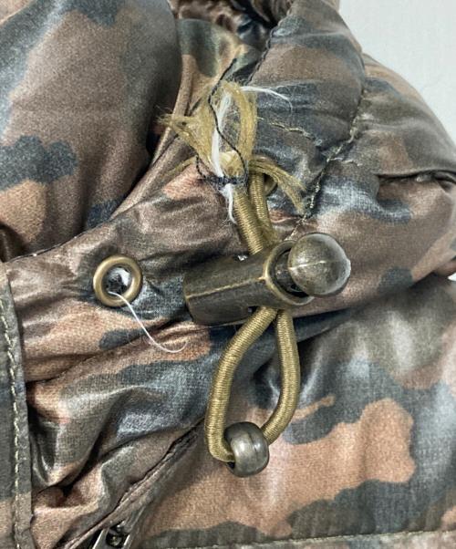 Pyrenex（ピレネックス）Pyrenex (ピレネックス) カモ柄フーデットダウンベスト オリーブ×ブラウン サイズ:36の古着・服飾アイテム