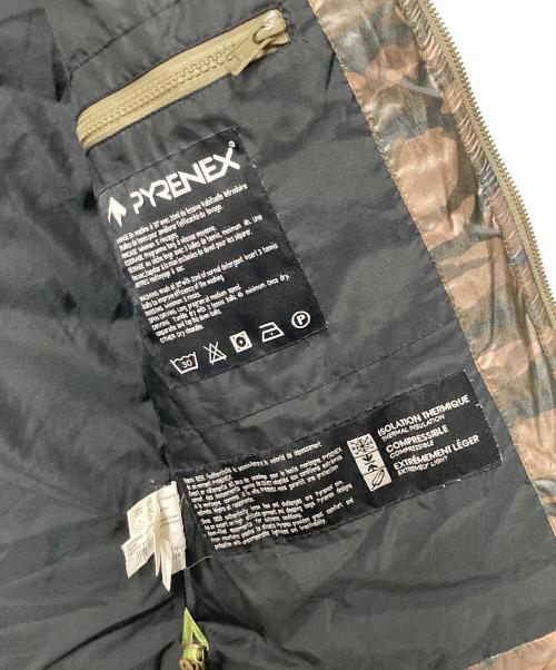 Pyrenex（ピレネックス）Pyrenex (ピレネックス) カモ柄フーデットダウンベスト オリーブ×ブラウン サイズ:36の古着・服飾アイテム