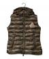 Pyrenex（ピレネックス）の古着「カモ柄フーデットダウンベスト」｜オリーブ×ブラウン