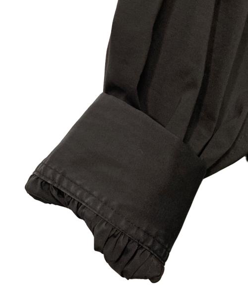 SINME（シンメ）SINME (シンメ) バンドカラーボリュームシャツ プルオーバーシャツ ダークブラウン サイズ:Mの古着・服飾アイテム