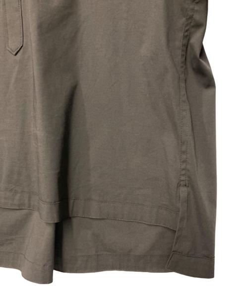 SINME（シンメ）SINME (シンメ) バンドカラーボリュームシャツ プルオーバーシャツ ダークブラウン サイズ:Mの古着・服飾アイテム