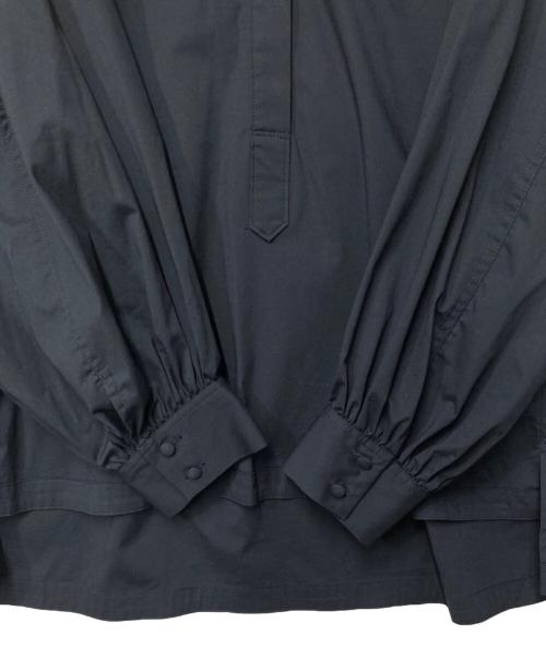 SINME（シンメ）SINME (シンメ) バンドカラーボリュームシャツ プルオーバーシャツ ネイビー サイズ:Mの古着・服飾アイテム