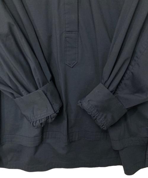 SINME（シンメ）SINME (シンメ) バンドカラーボリュームシャツ プルオーバーシャツ ネイビー サイズ:Mの古着・服飾アイテム
