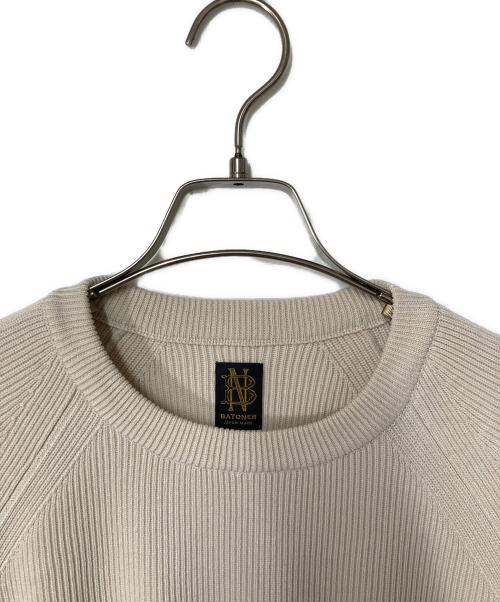 BATONER（バトナ―）BATONER (バトナ―) HARD TWIST WOOL CREW NECK ベージュ サイズ:1の古着・服飾アイテム
