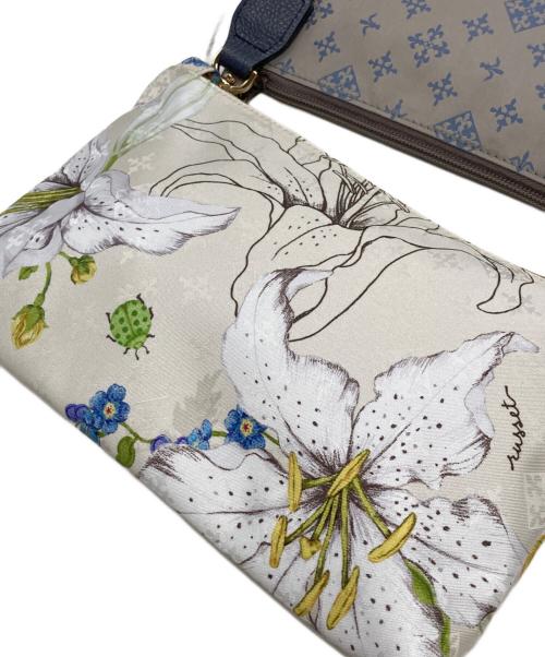 russet（ラシット）russet (ラシット) ナイロンJQセットショルダー バッグ グレー×アイボリーの古着・服飾アイテム