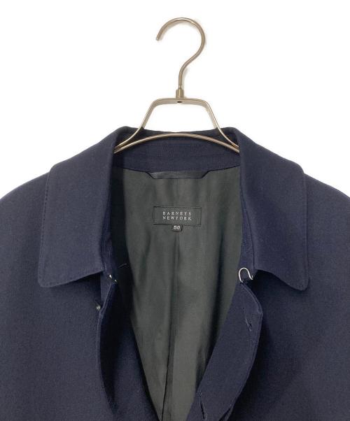 BARNEYS NEWYORK（バーニーズ・ニューヨーク）BARNEYS NEWYORK (バーニーズ・ニューヨーク) LORO PIANA ウールステンカラーコート ネイビー サイズ:50の古着・服飾アイテム