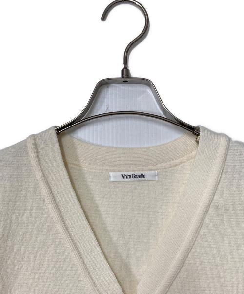 Whim Gazette（ウィムガゼット）Whim Gazette (ウィムガゼット) ミラノリブカーディガン アイボリー サイズ:FREEの古着・服飾アイテム