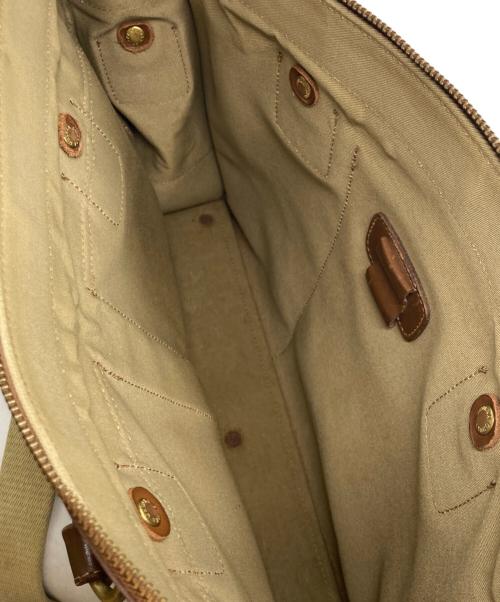 GHURKA（グルカ）GHURKA (グルカ) No.5 EXAMINER レザー×キャンバス 2WAYバッグ ブラウン×ベージュの古着・服飾アイテム