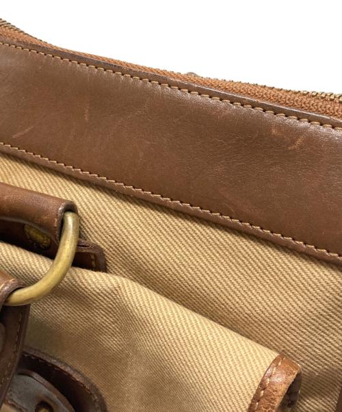 GHURKA（グルカ）GHURKA (グルカ) No.5 EXAMINER レザー×キャンバス 2WAYバッグ ブラウン×ベージュの古着・服飾アイテム