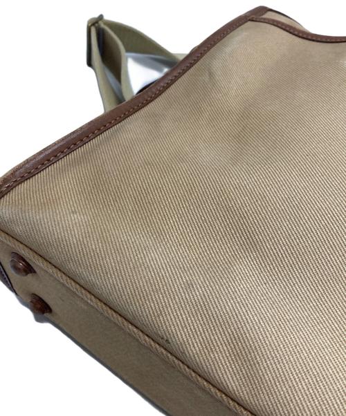 GHURKA（グルカ）GHURKA (グルカ) No.5 EXAMINER レザー×キャンバス 2WAYバッグ ブラウン×ベージュの古着・服飾アイテム