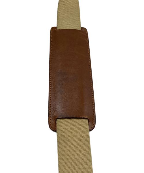 GHURKA（グルカ）GHURKA (グルカ) No.5 EXAMINER レザー×キャンバス 2WAYバッグ ブラウン×ベージュの古着・服飾アイテム