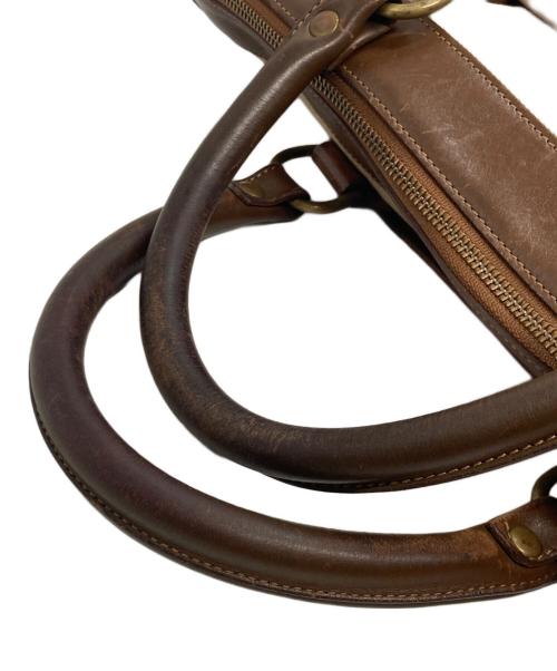 GHURKA（グルカ）GHURKA (グルカ) No.5 EXAMINER レザー×キャンバス 2WAYバッグ ブラウン×ベージュの古着・服飾アイテム