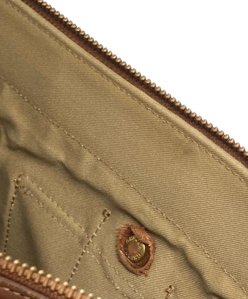 GHURKA（グルカ）GHURKA (グルカ) No.5 EXAMINER レザー×キャンバス 2WAYバッグ ブラウン×ベージュの古着・服飾アイテム