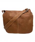 Bill Ambergビルアンバーグ）の古着「レザーメッセンジャーバッグ」｜ブラウン