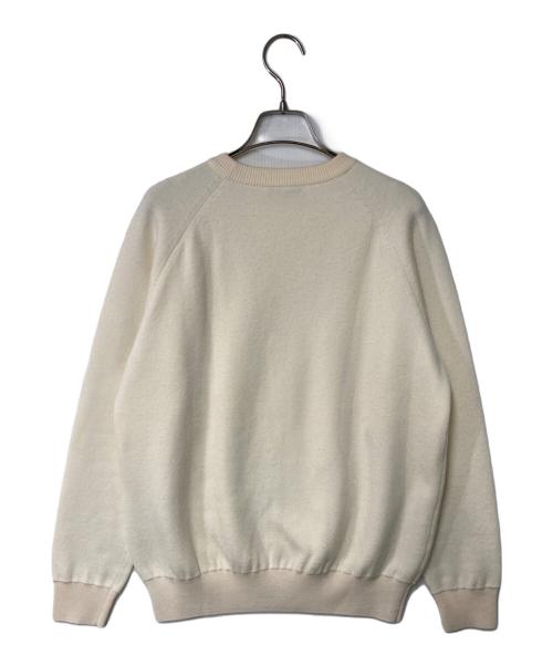 SLOANE（スローン）SLOANE (スローン) 12Gダブルフェイス天竺ラグランスリーブクルーネックプルオーバー アイボリー サイズ:2の古着・服飾アイテム