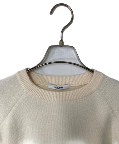 SLOANE（スローン）SLOANE (スローン) 12Gダブルフェイス天竺ラグランスリーブクルーネックプルオーバー アイボリー サイズ:2の古着・服飾アイテム