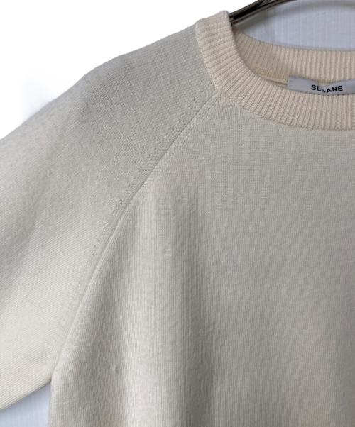 SLOANE（スローン）SLOANE (スローン) 12Gダブルフェイス天竺ラグランスリーブクルーネックプルオーバー アイボリー サイズ:2の古着・服飾アイテム
