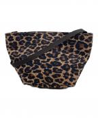 Herve Chapelierエルベシャプリエ）の古着「1927F レオパード ナイロン舟型ショルダーバッグXS」｜ブラウン×ブラック