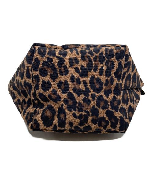 Herve Chapelier（エルベシャプリエ）Herve Chapelier (エルベシャプリエ) 1927F レオパード ナイロン舟型ショルダーバッグXS ブラウン×ブラックの古着・服飾アイテム