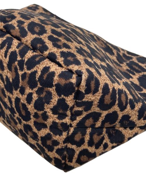 Herve Chapelier（エルベシャプリエ）Herve Chapelier (エルベシャプリエ) 1927F レオパード ナイロン舟型ショルダーバッグXS ブラウン×ブラックの古着・服飾アイテム