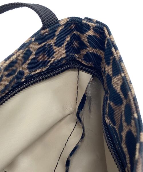 Herve Chapelier（エルベシャプリエ）Herve Chapelier (エルベシャプリエ) 1927F レオパード ナイロン舟型ショルダーバッグXS ブラウン×ブラックの古着・服飾アイテム