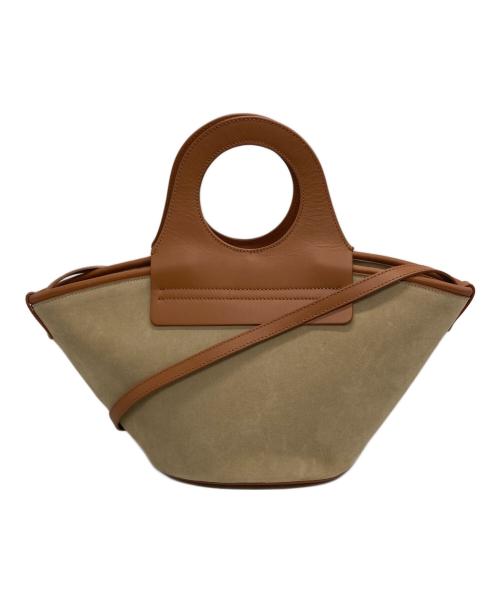 HEREU（ヘリュー）HEREU (ヘリュー) 2WAY トートバッグ ベージュ×ブラウンの古着・服飾アイテム