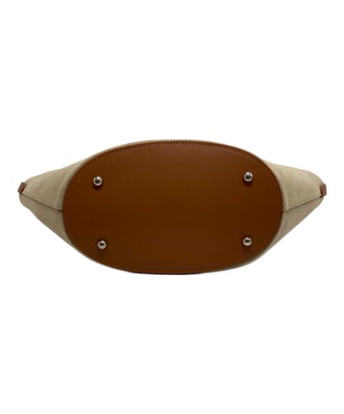 HEREU（ヘリュー）HEREU (ヘリュー) 2WAY トートバッグ ベージュ×ブラウンの古着・服飾アイテム