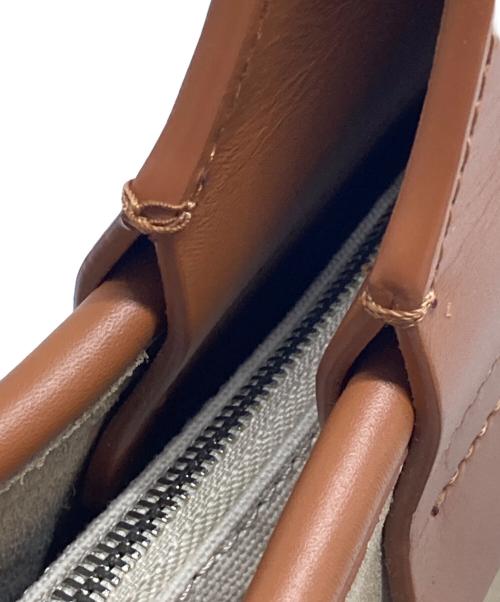 HEREU（ヘリュー）HEREU (ヘリュー) 2WAY トートバッグ ベージュ×ブラウンの古着・服飾アイテム