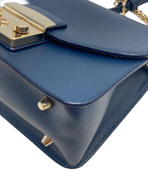 FURLA（フルラ）FURLA (フルラ) チェーンショルダーバッグ ネイビーの古着・服飾アイテム