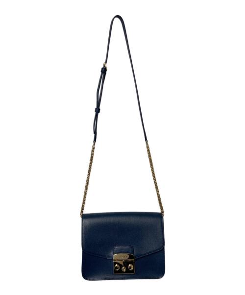 FURLA（フルラ）FURLA (フルラ) チェーンショルダーバッグ ネイビーの古着・服飾アイテム