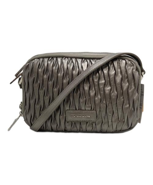 LA BAGAGERIE（ラ・バガジェリー）LA BAGAGERIE (ラ・バガジェリー) ラムレザー ショルダーバッグ グレー 未使用品の古着・服飾アイテム