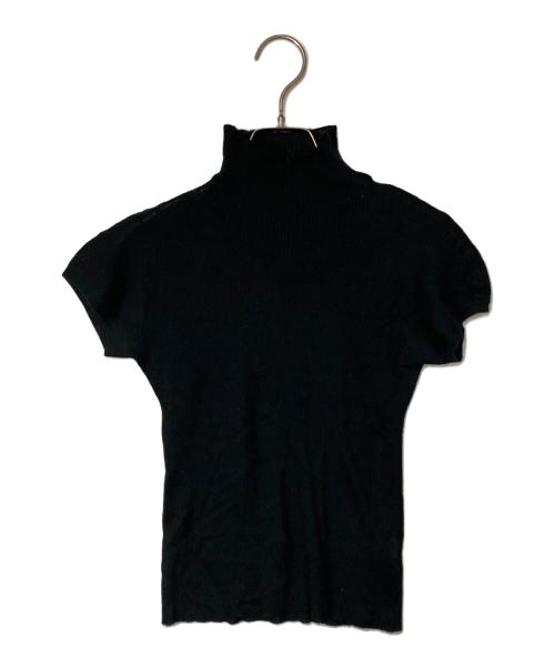 GUCCI（グッチ）GUCCI (グッチ) ハイネック カシミヤ ショートスリーブニット ブラック サイズ:Sの古着・服飾アイテム