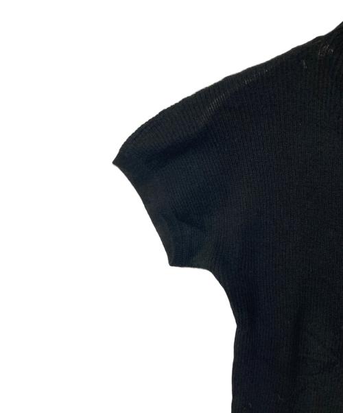 GUCCI（グッチ）GUCCI (グッチ) ハイネック カシミヤ ショートスリーブニット ブラック サイズ:Sの古着・服飾アイテム