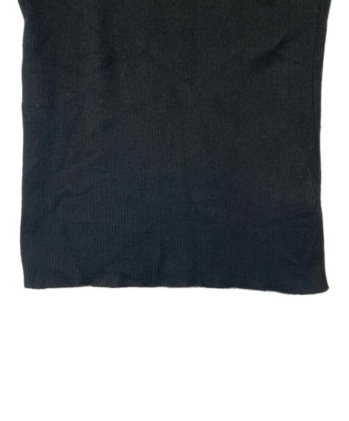 GUCCI（グッチ）GUCCI (グッチ) ハイネック カシミヤ ショートスリーブニット ブラック サイズ:Sの古着・服飾アイテム