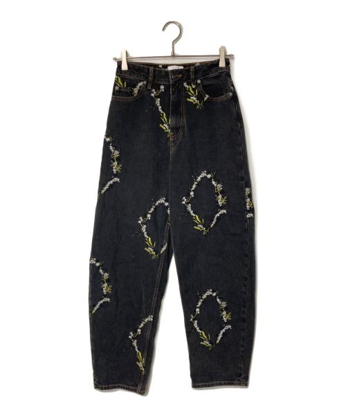 GANNI（ガニー）Ganni (ガニー) allureville (アルアバイル) Embroidery Denim Stary ブラック サイズ:表記無しの古着・服飾アイテム
