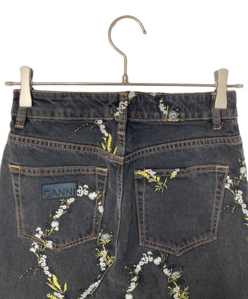 GANNI（ガニー）Ganni (ガニー) allureville (アルアバイル) Embroidery Denim Stary ブラック サイズ:表記無しの古着・服飾アイテム