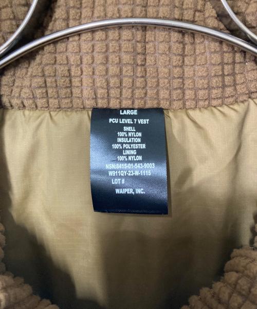 waiper（ワイパー）waiper (ワイパー) PCU LEVEL7A PRIMALOFT ベスト ブラウン サイズ:Lの古着・服飾アイテム