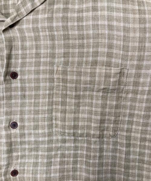 POLO RALPH LAUREN（ポロ・ラルフローレン）POLO RALPH LAUREN (ポロ・ラルフローレン) ARTIST WORKSHIRT リネンオープンカラーチェックシャツ ベージュ サイズ:XXLの古着・服飾アイテム