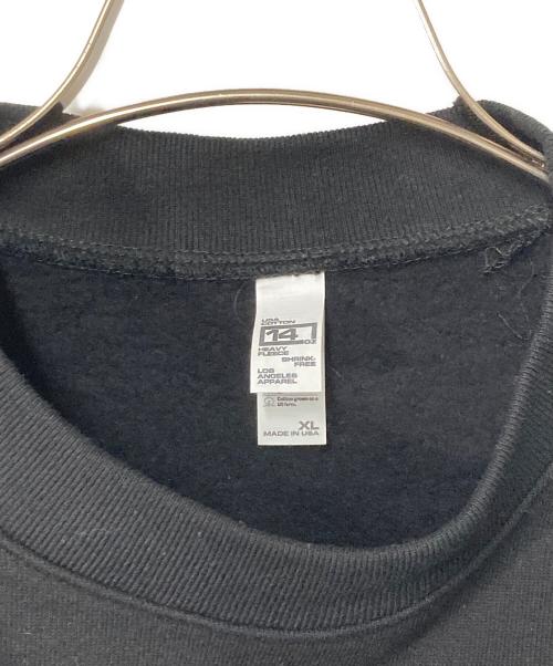 LOS ANGELES APPAREL（ロサンゼルスアパレル）LOS ANGELES APPAREL (ロサンゼルスアパレル) 14OZ スウェット USA製 ブラック サイズ:XLの古着・服飾アイテム