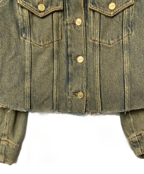 GANNI（ガニー）GANNI (ガニー) カットオフエッジ デニムジャケット インディゴ サイズ:36の古着・服飾アイテム