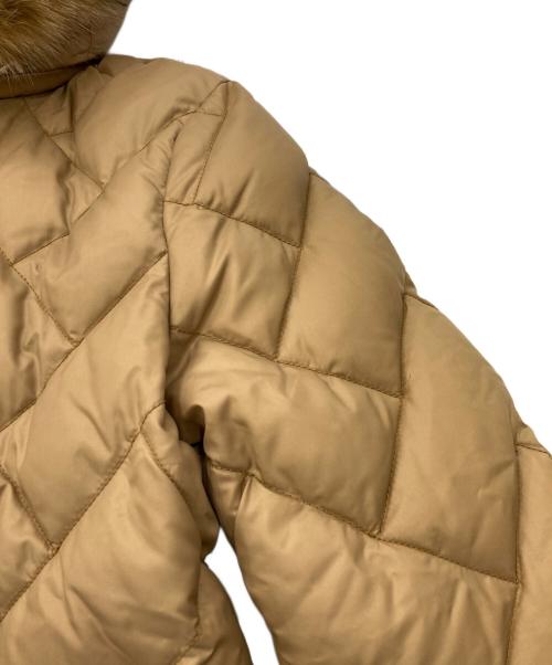 MONCLER（モンクレール）MONCLER (モンクレール) MELANIE ファー フーデッド キルティングダウンコート ブラウンの古着・服飾アイテム