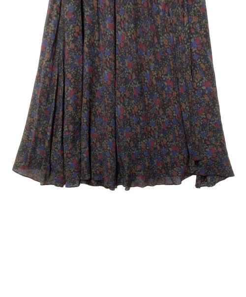 POLO RALPH LAUREN（ポロ・ラルフローレン）POLO RALPH LAUREN (ポロ・ラルフローレン) 花柄カシュクールワンピース ブラック サイズ:2の古着・服飾アイテム